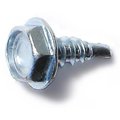 Midwest Fastener Self-Drilling Screw, #6 x 3/8 in, Zinc Plated Steel Hex Head Hex Drive, 60 PK 36001